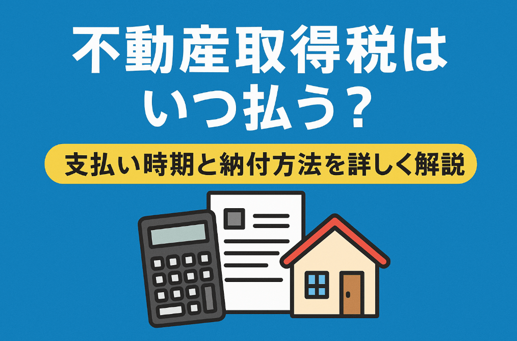 不動産取得税はいつ払う？支払い時期と納付方法を詳しく解説【2025年最新版】